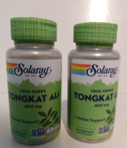 2 Bottles Solaray 400mg Tonkrat Ali 120 Caps EXP 2027 Brand New - $35.00