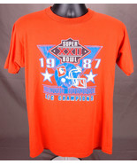 Vtg Denver Broncos Super Bowl XXII T Shirt-1987-AFC Champions-Orange-L-N... - £29.78 GBP