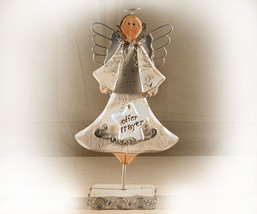 Wood and Metal Offer Prayer Angel Inspirational - £11.14 GBP