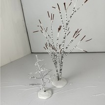 Dept. 56 Winter Birch Trees with Cardinals Perched on the Branches Set of 2 - £10.20 GBP