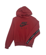 Nike Air Hoodie Top Womens Small Orange Swoosh Logo Sweatshirt Pocket St... - $25.73