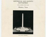 San Jacinto Inn THE DINNER Menu Battlefield near Houston Texas 1940&#39;s - $415.38