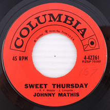 Johnny Mathis – Sweet Thursday / One Look - 1962 45 rpm 7&quot; Single Record 4-42261 - £3.56 GBP