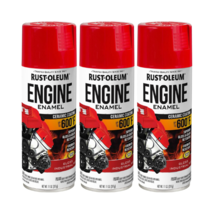 Rust-Oleum 366432 Engine Enamel Spray Paint, Gloss Industrial Red lot of 3 - $32.66