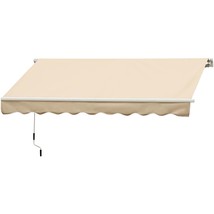 Outsunny 10&#39;x8&#39; Retractable Patio Awning, UV/Waterproof, Beige - $226.99