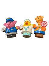Vintage Fisher-Price Little People Animal Figures Set Of 3 - Pilot Pig N... - $14.40