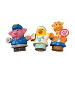 Vintage Fisher-Price Little People Animal Figures Set Of 3 - Pilot Pig N... - $19.75 CAD