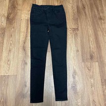 Levi&#39;s Womens Dark Black 720 High Rise Super Skinny Jeans Size 25 Solid Denim - £22.15 GBP