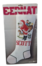 Bernat Cross Stitch Kit Santa's' Arrival Stocking 9x16 Christmas Vintage NEW - $37.22