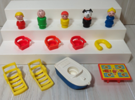 Fisher-Price Little People vintage house boat lot dog furniture life pre... - $44.54