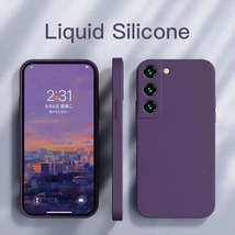 Soft Square Liquid Silicone Case For Samsung Galaxy S21 S23 S10 S9 S8 Plus S20 F - £8.10 GBP+