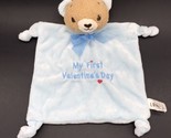 My First Valentine&#39;s Day Lovey Bear Rattle Head Knotted Corners Love in ... - $14.99