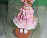 Effanbee Doll Company F067 Christmas Doll Girl In Pink Dress Ornament 1999 - $19.79