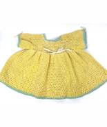 Vintage Doll Dress For French Or German Bisque Crochet Knit Yellow - €24,86 EUR