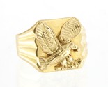 Eagle Men&#39;s Signet Ring 18kt Yellow Gold 320058 - £923.47 GBP