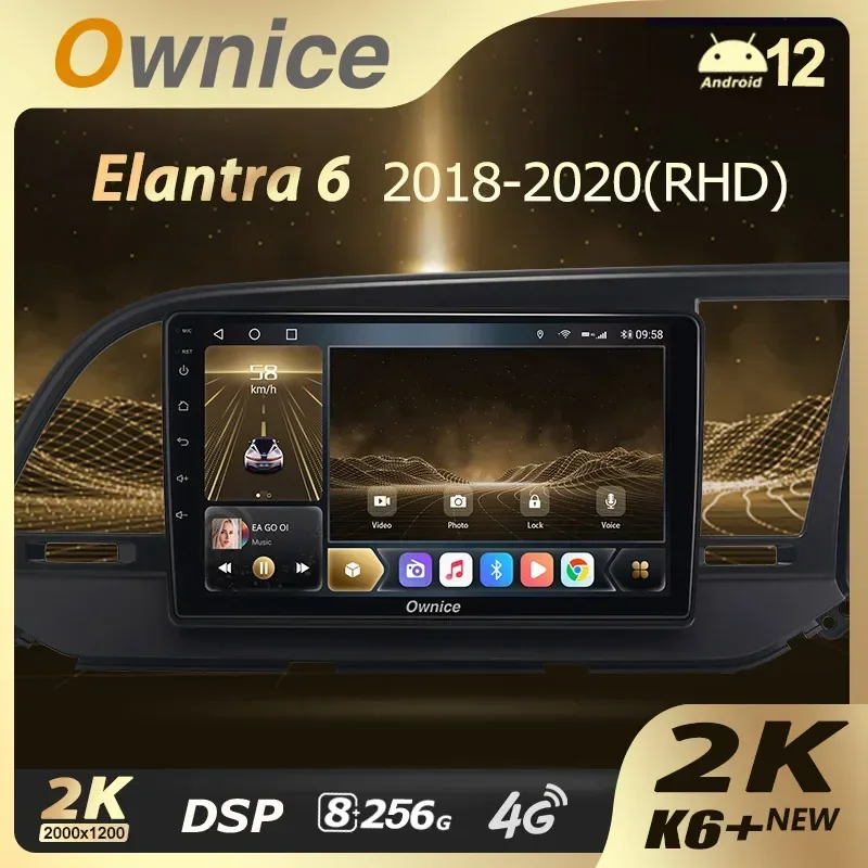Ownice K6+ 2K 13.3 for Hyundai Elantra 6 2015 - 2019 Right Hand Driver Car Radio - £316.76 GBP+