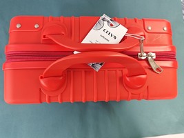CELYN 14-Inch ABS Suitcase, Red, Water & Scratch Resistant Travel Luggage image 3