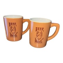2 Vintage Beef n Barrel Co Restaurant Steakhouse Coffee Cup Mug - $24.72