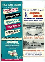 4 Miami &amp; South Florida Cruise Tours Brochures 1963 Everglades Indian Vi... - $24.72