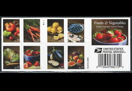 USPS Fruits and Vegetables 5 Booklets of 20 Forever Stamps MNH (100 Total) - £47.95 GBP