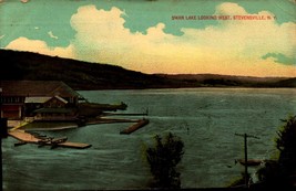Stevensville NY-New York, Swan Lake Looking West Antique 1915 Postcard bk53 - £4.74 GBP