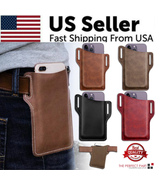 Men Cell Phone Belt Pack Bag Loop Waist Holster Pouch Case Leather Walle... - £6.38 GBP