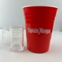 Captain Morgan Rum Red Solo Cup &amp; Mini Pitcher Shot Glass Set - £14.86 GBP
