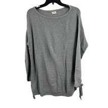 Caslon Grey Cotton Blend Sweater Side Tie Size XL - £18.37 GBP