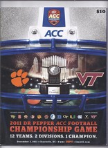 2011 ACC Championship Game Program Clemson Virginia Tech - $97.71