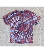 NEW Gildan Women Purple Blue White Spiral Ice Tie Dye Short Sleeve Shirt... - $395.49 MXN