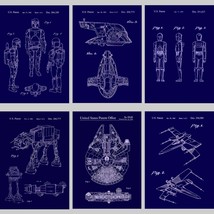 Star Wars Vernice Stampe: Design Blueprint Poster per Millennium Falcon E Altro - £4.35 GBP+