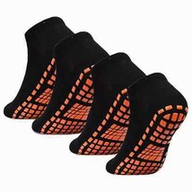 4Pares Calcetine Trampolín Yoga Pilates Mujer Algodón Silicona Adultos T... - $15.97