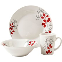 Gibson Scarlet Leaves 12 pc Dinnerware Set - £59.04 GBP