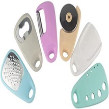 Kitchen/Unique Gadgets Set 6 Pcs Cheese Grater, Bottle Opener, Fruit/Vegetable - £10.82 GBP