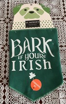Reversible Dog Bandana Green Plaid Bark If You Are Irish LARGE XLARGE Br... - £8.59 GBP