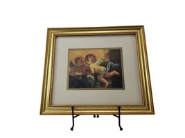 Cherub Angels Matted Art Print Gold Frame - £31.16 GBP