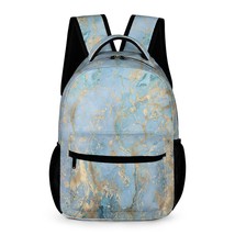 Mondxflaur Gold Marble Backpacks for School Kids Teen Lightweight 16.2inch - £27.96 GBP