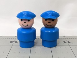 Fisher Price Little People Jetport Blue Pilot Figure Lot of 2 Airport - $10.95