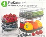 ProKeeper Produce Keeper Set 4Pc Keeps Food Fresher Longer Built in Cola... - $32.99