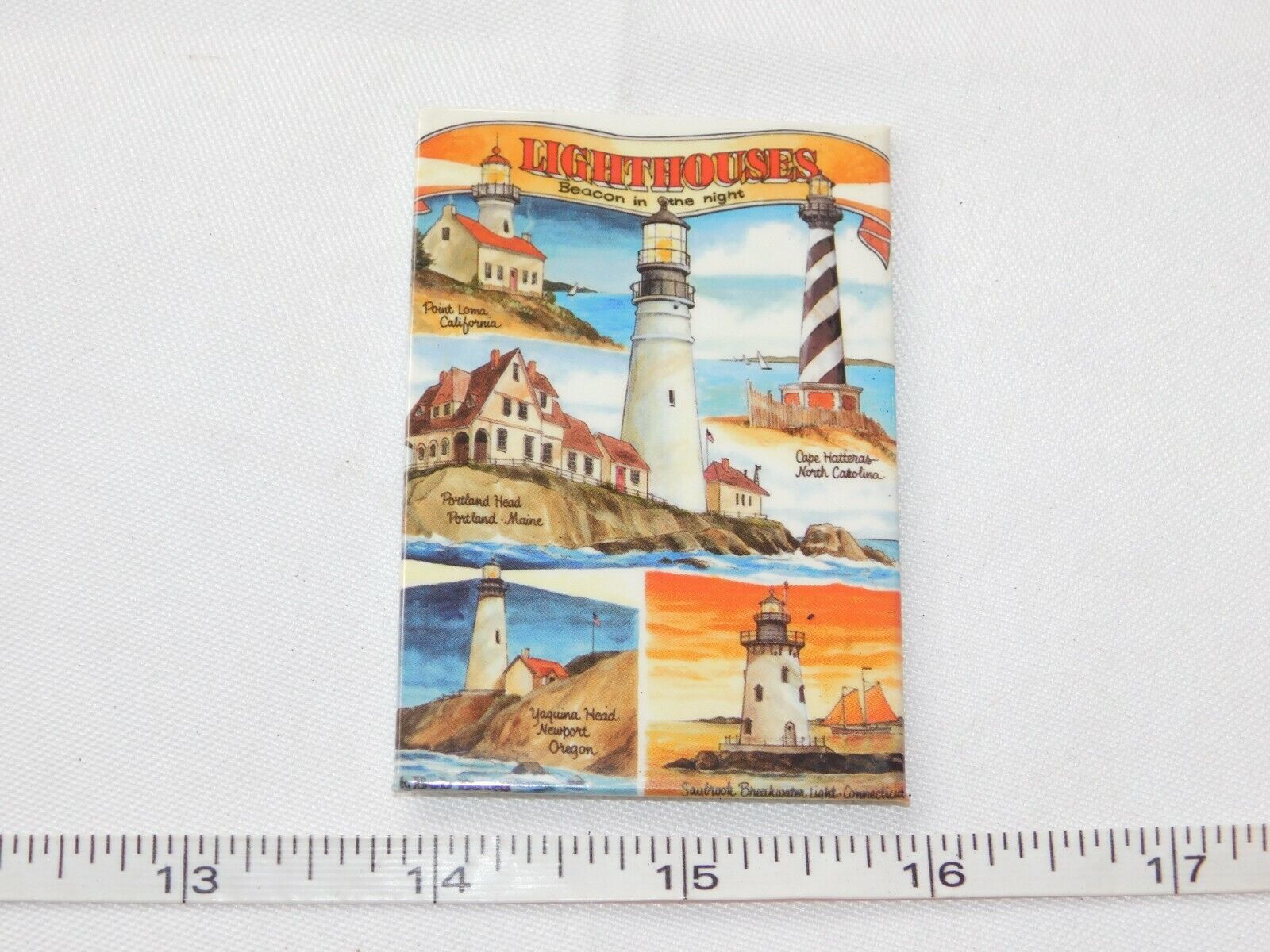 Desperate Enterprises Bob Bates Lighthouses Beacon in the Ni magnet 2 1/... - $10.29