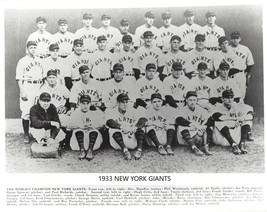 1933 NEW YORK GIANTS 8X10 TEAM PHOTO BASEBALL PICTURE NY NL CHAMPS MLB - £3.91 GBP