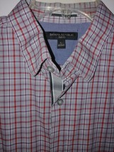 Banana Republic Men&#39;s Slim Fit Ls BUTTON-DOWN Plaid SHIRT-COTTON/ELASTANE-NWOT - £11.25 GBP