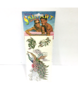 Skin Art Temporary Tattoo peacock Dragon Bird Y2k Vintage New (3) tattoos - $23.31 CAD