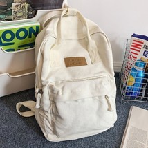 Vintage College Students Backpack Cotton Canvas Casual Laptop Books Bag Large Ca - £68.28 GBP