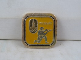 Vintage Summer Olympic Pin - Shooting Moscow 1980 - Stamped Pin - $15.00