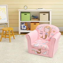 Kids Mermaid Armrest Couch Upholstered Sofa - £73.89 GBP