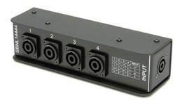 Whirlwind SBNL14444 Speakon Speaker Splitter Box 1 NL4 to 4NL4 paralleled - $3,724.74 MXN