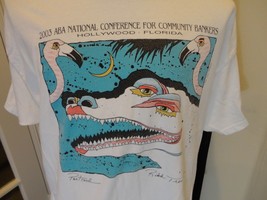 Vtg 2003 White ABA conference Community Bankers Hollywood FL T-shirt XL Rare - £19.89 GBP