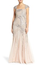 Adrianna Papell New Womens Cap Sleeve Fully Beaded Gown   12    $340 - £142.44 GBP