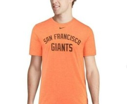 Nike Men&#39;s San Francisco Giants Tri-Blend Short Sleeve T-Shirt, Orange, Small - £15.65 GBP